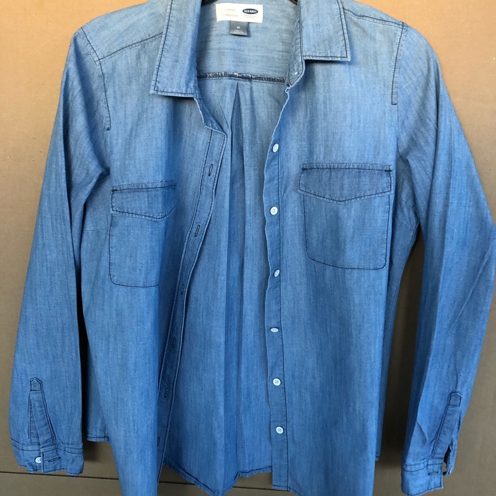 Denim button down shirt